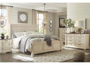 Image for Bolanburg Antique White Queen Panel Bed, Dresser, Mirror, & Nightstand