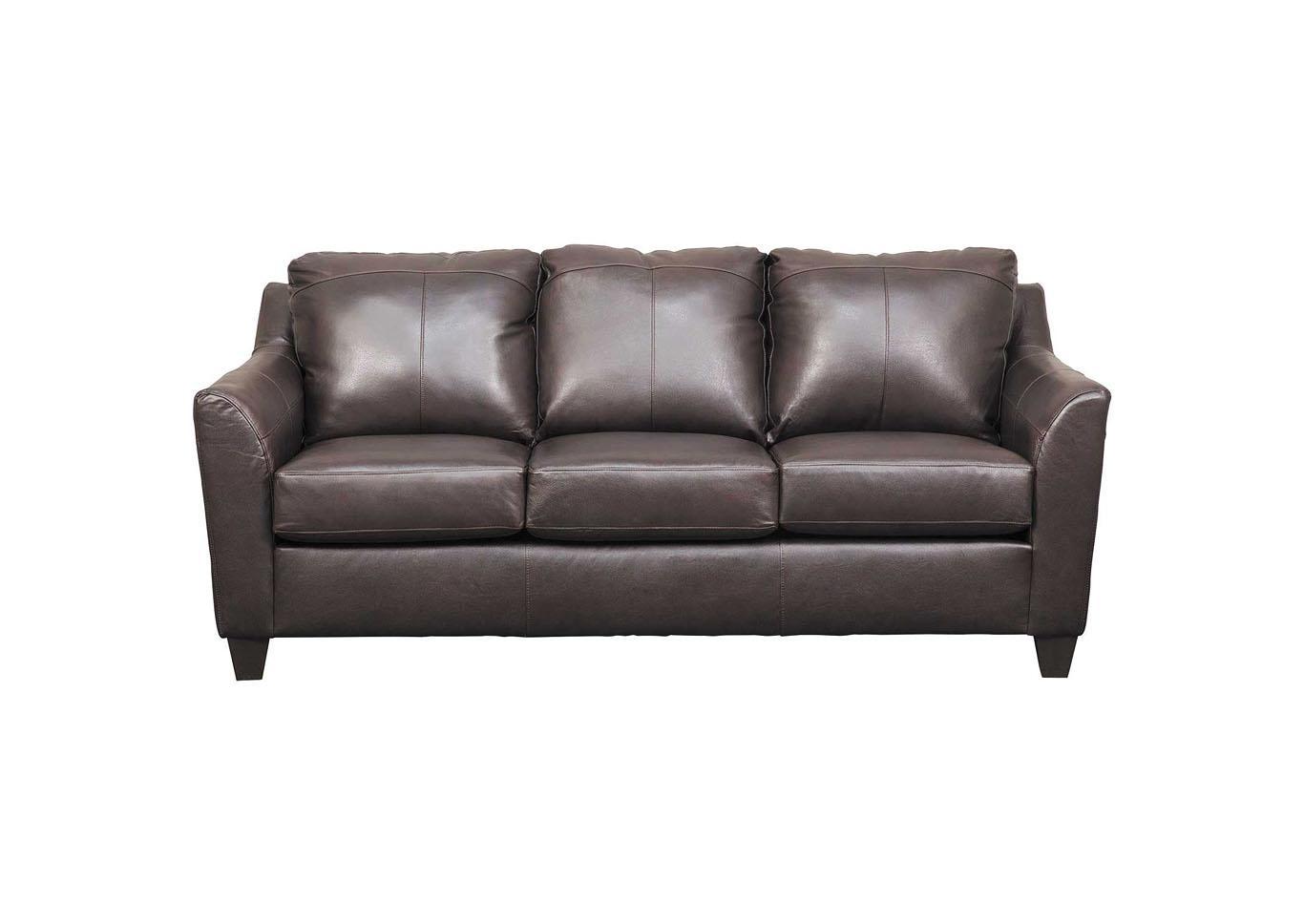 Lane Furniture "Grant" Top Grain Leather / Mate Sofa Sleeper - Bark,Instore