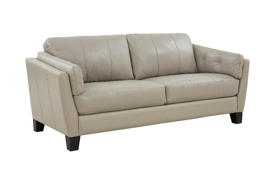 Bergamo Top Grain Leather Sofa and Love Seat - Cream,Instore