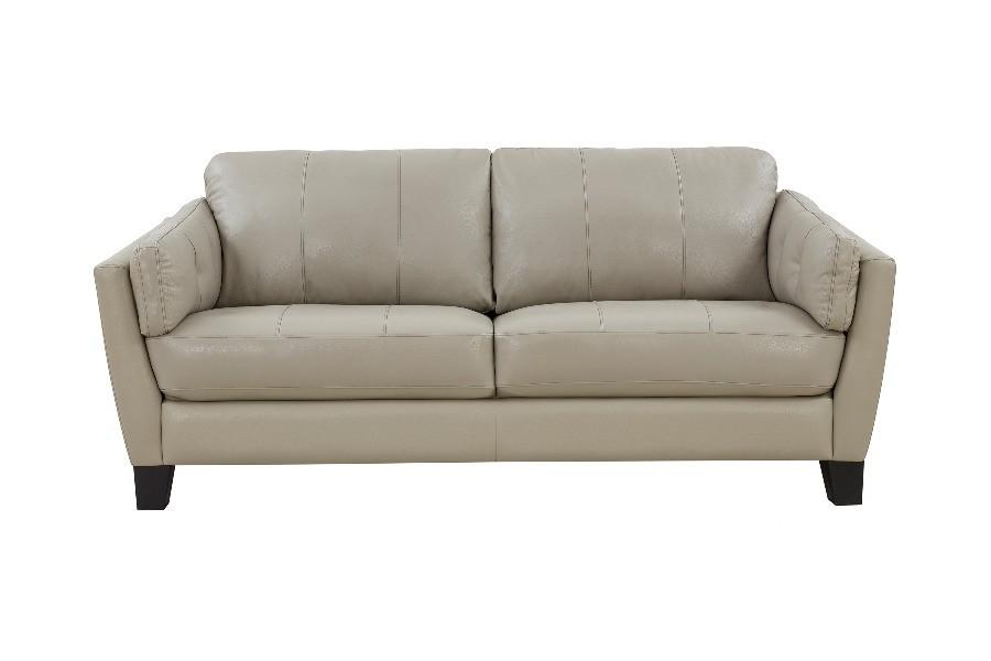 Bergamo Top Grain Leather Sofa and Love Seat - Cream,Instore