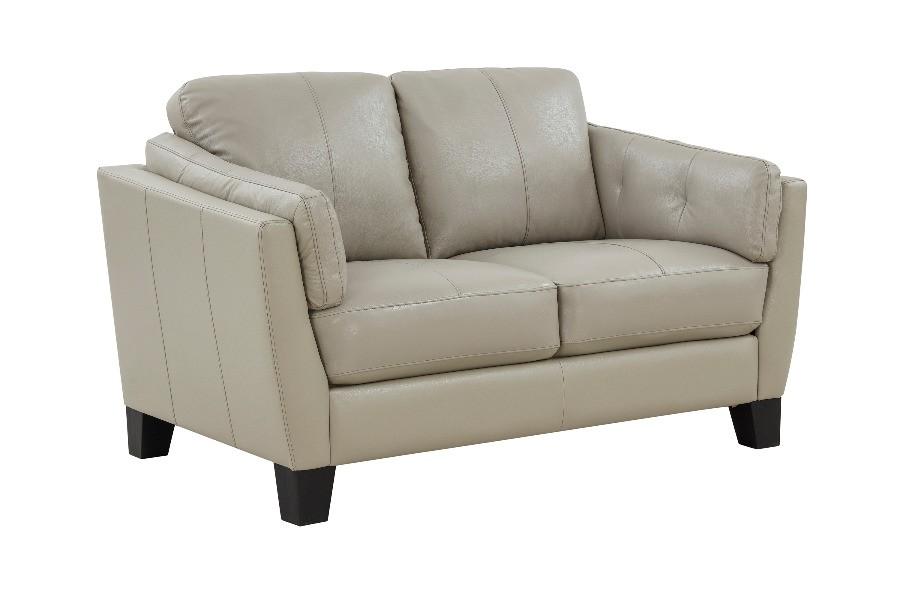 Bergamo Top Grain Leather Sofa and Love Seat - Cream,Instore