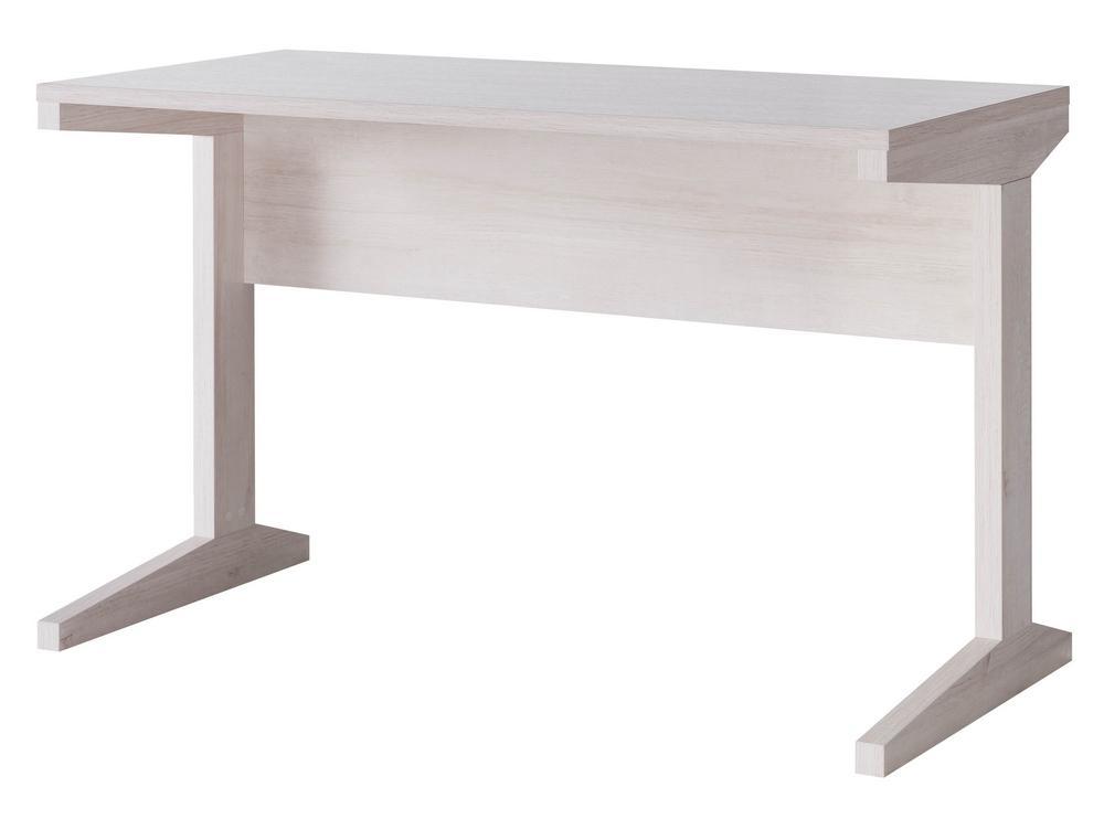 Stationary White Assistant Desk with flat top