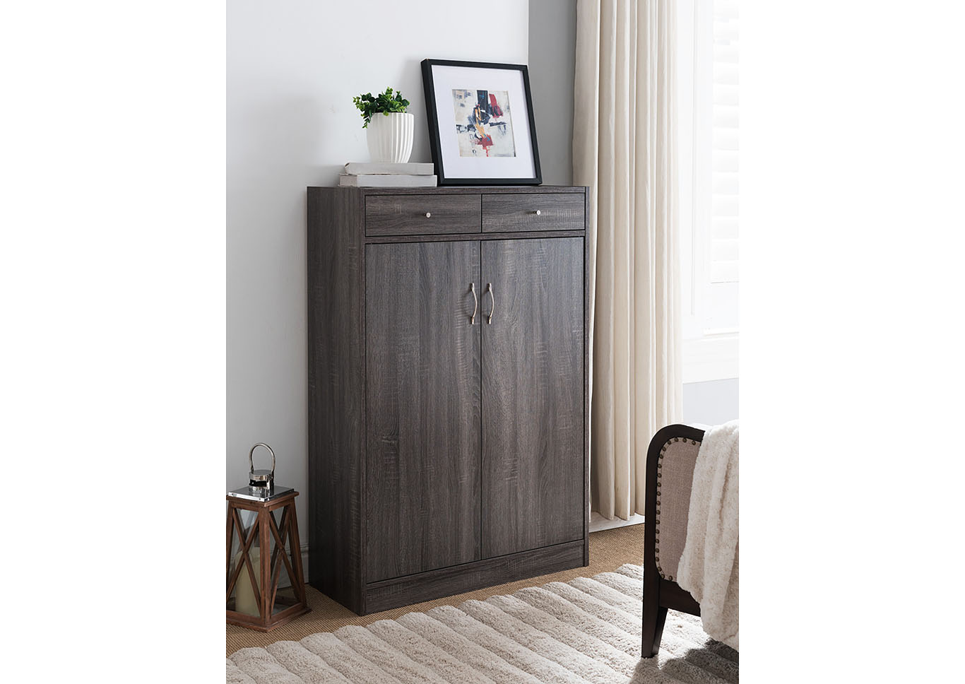 Shoe Cabinet and Storage - Gray,Instore