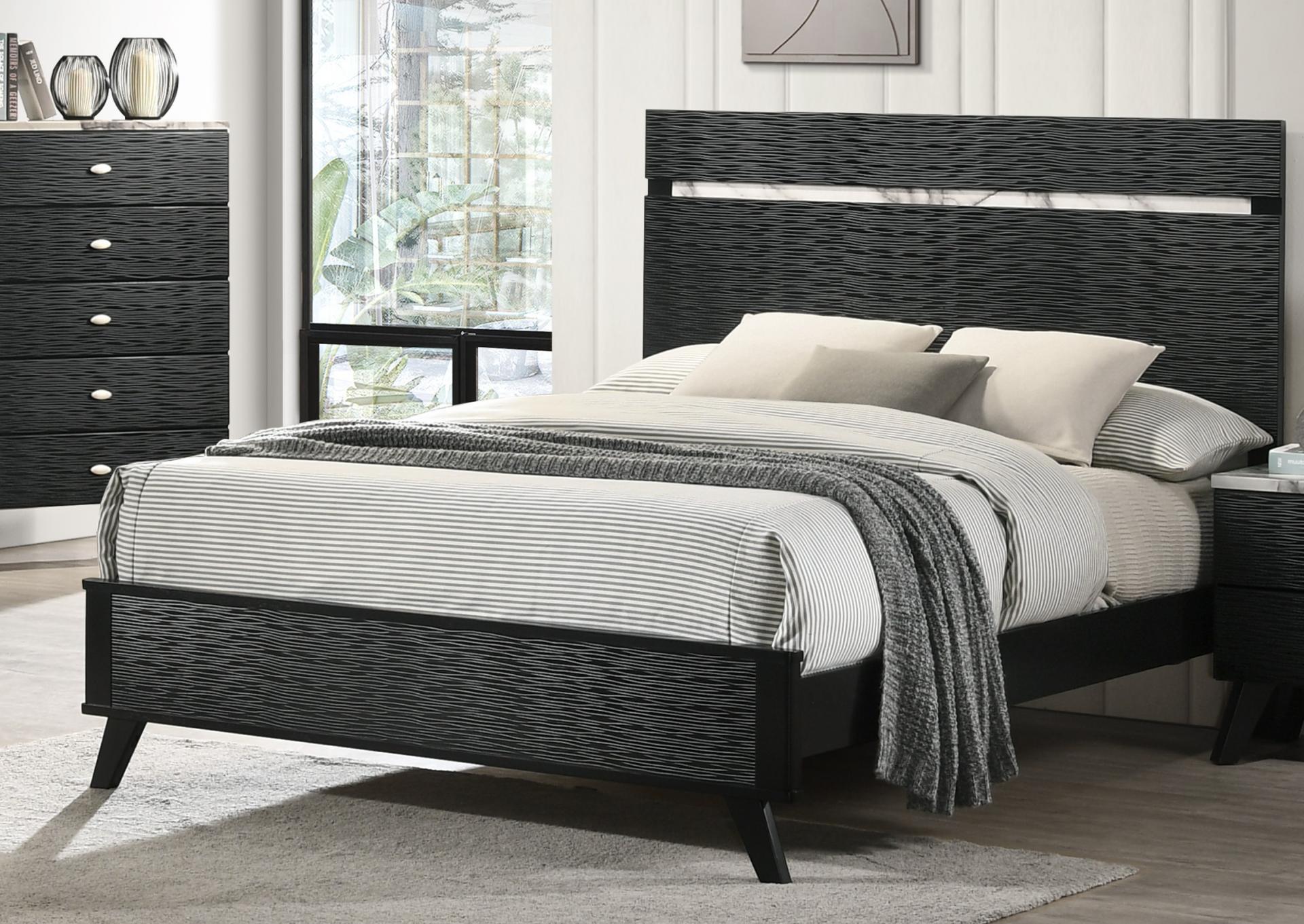 Celaya Black Panel Bed - Full,Instore