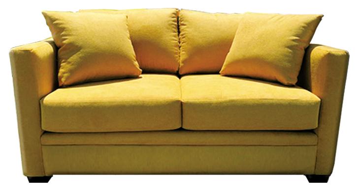 Laguna Yellow LOve seat with 2 pillows in fabric