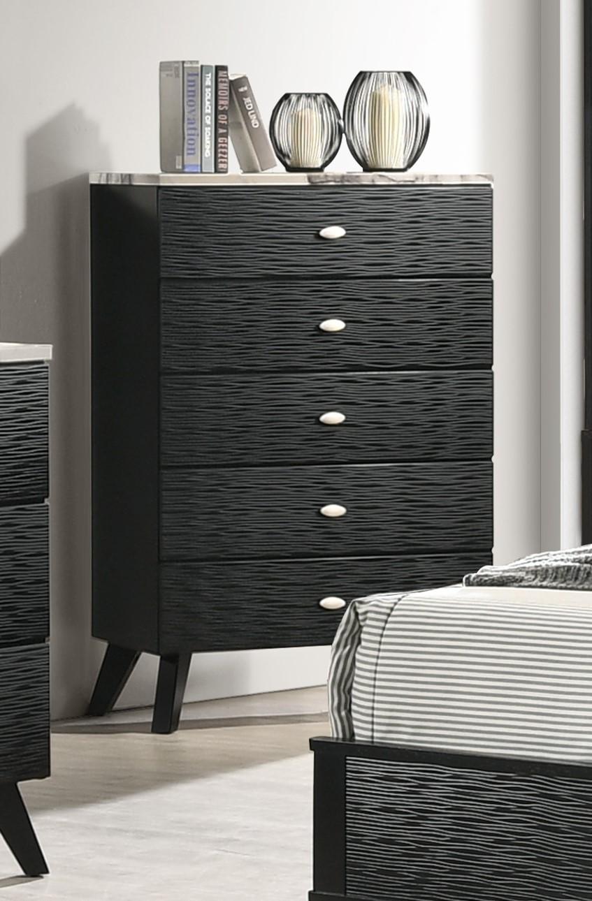 Black wood chest