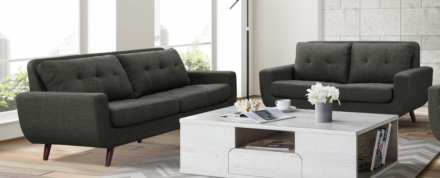 Gray Modern Sofa and Love seat