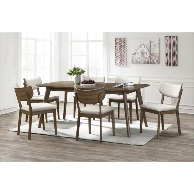 6 chairs with rectangular walnut finish table