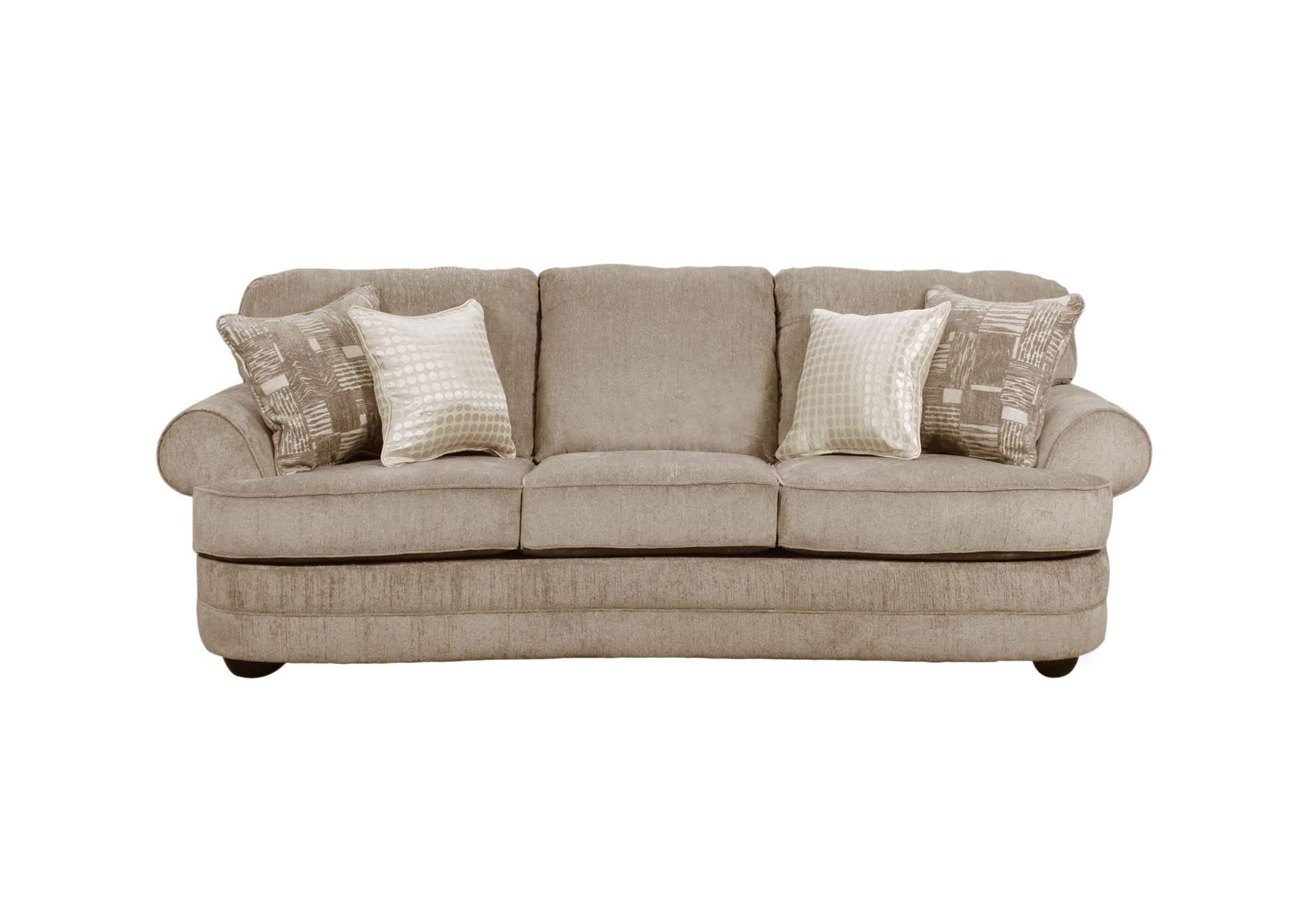 Gray Oversized Sofa with Accent Pillows