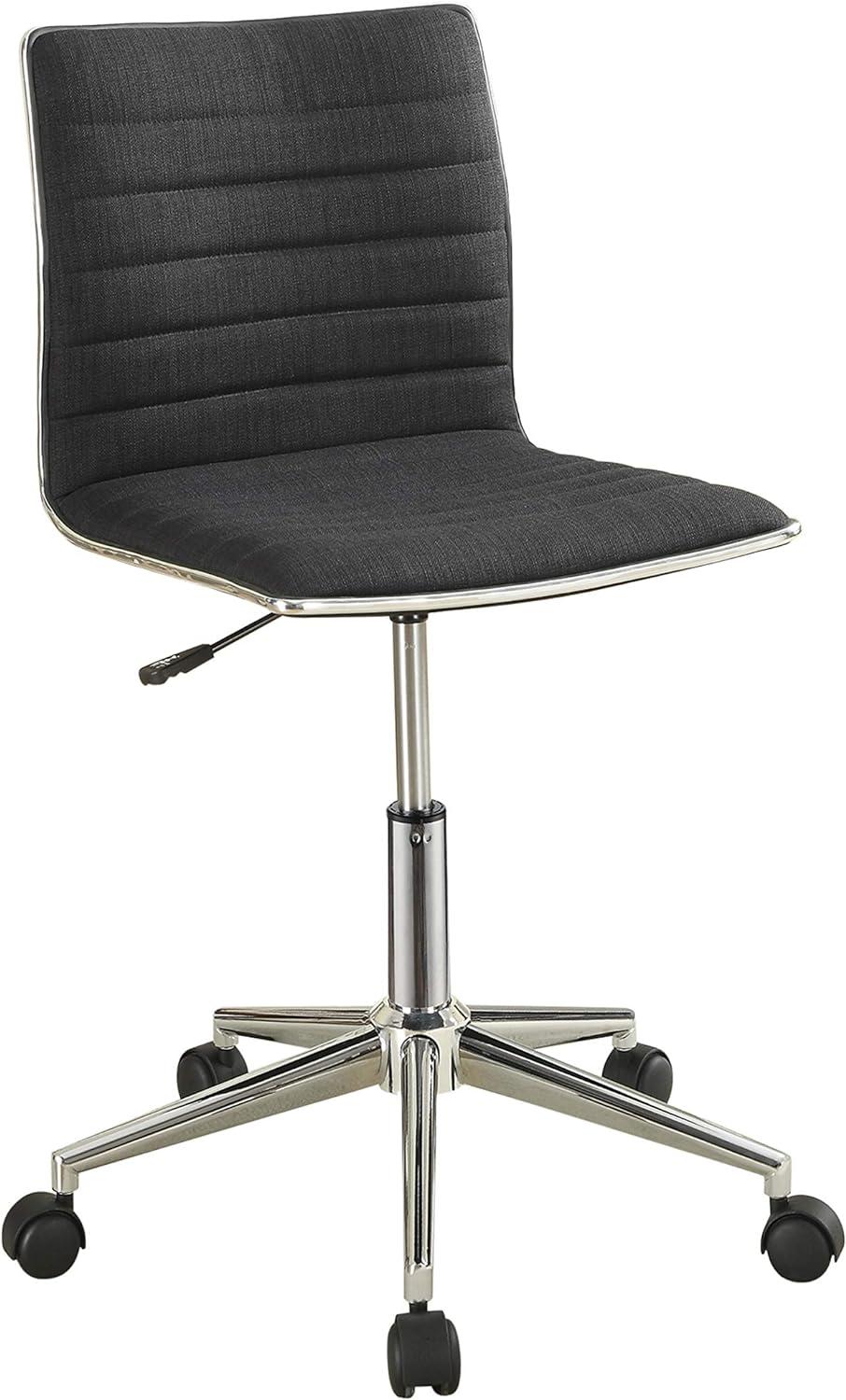 Adjustable Office Chair - Black and Chrome,Instore