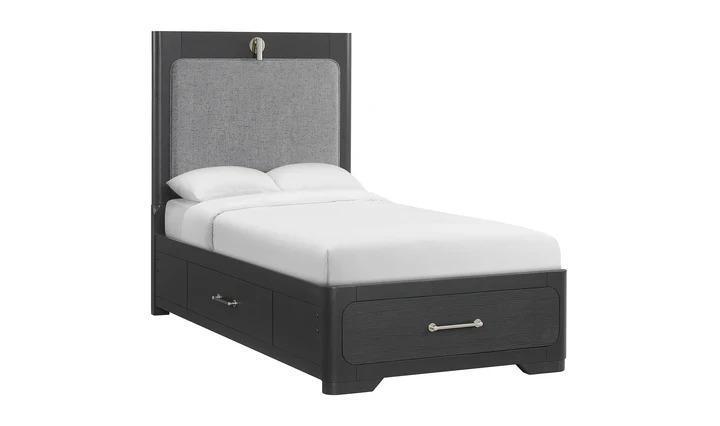 Twin Storage Bed in Black