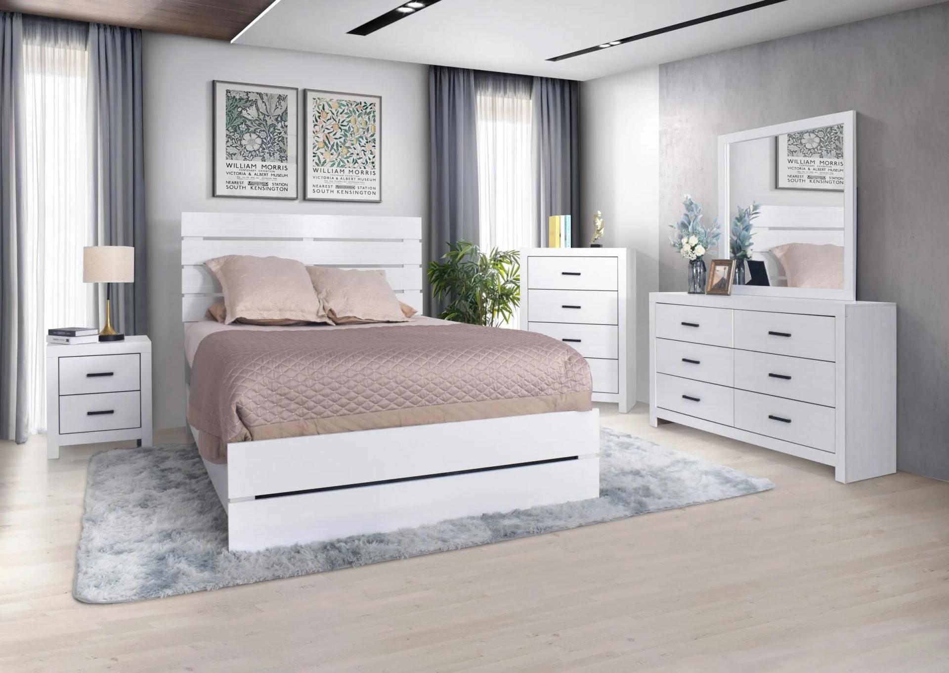 Kent 4pc Bedroom Set - Queen White,Instore