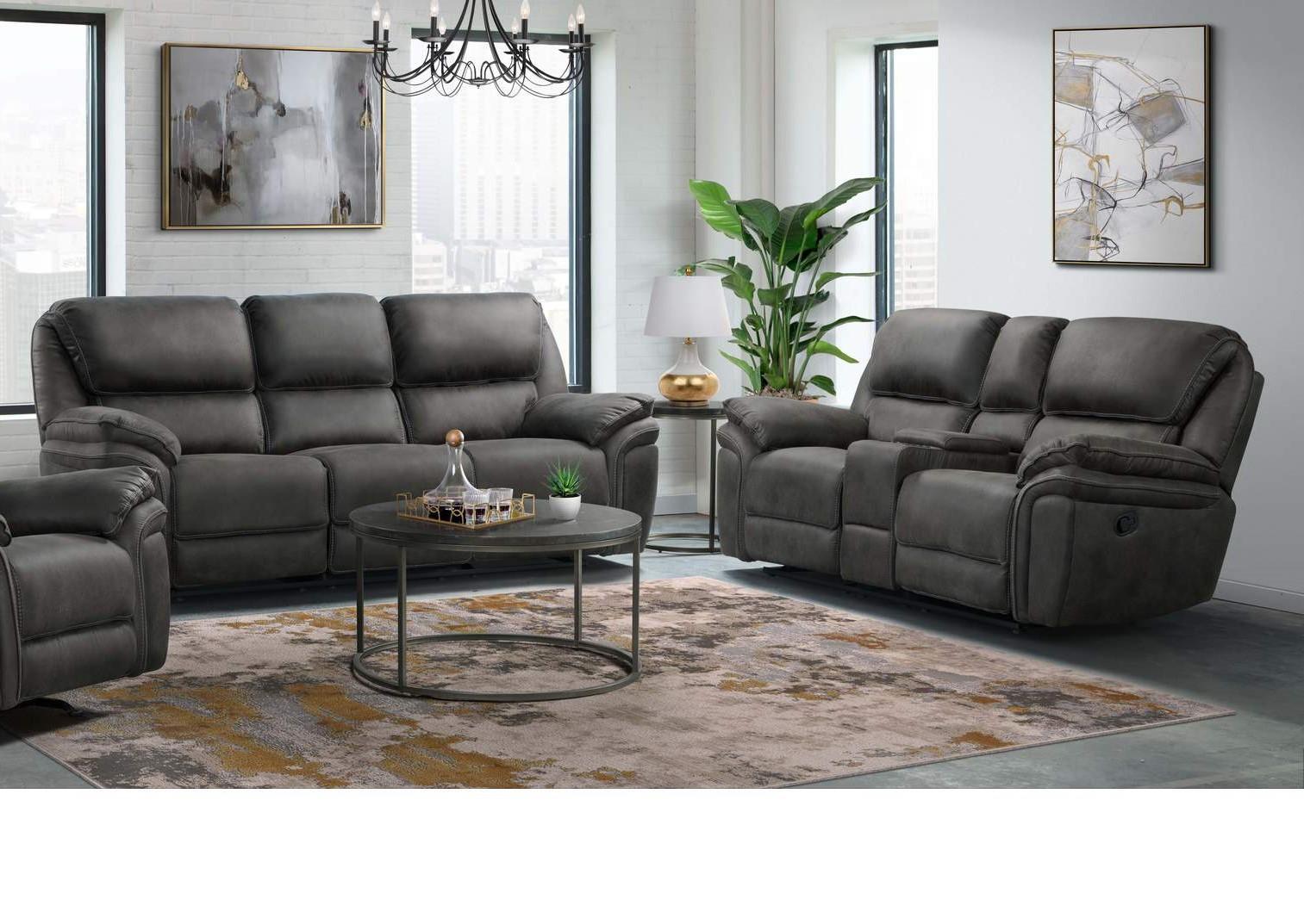Gray Dual Reclining Sofa and Love Seat Manual