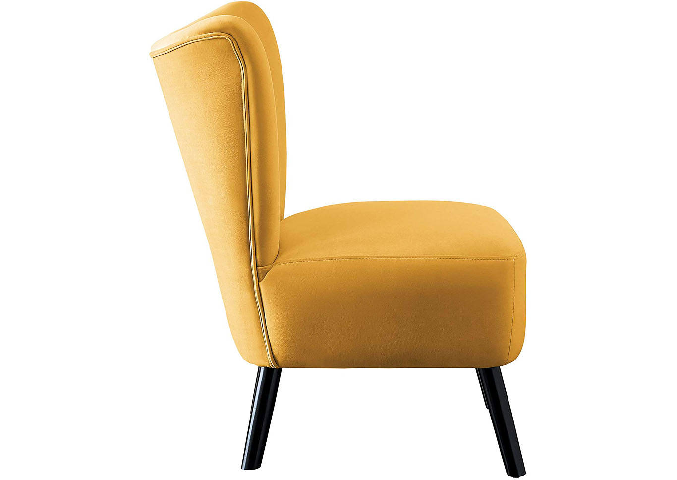Jackie Velvet Accent Chair - Yellow,Instore