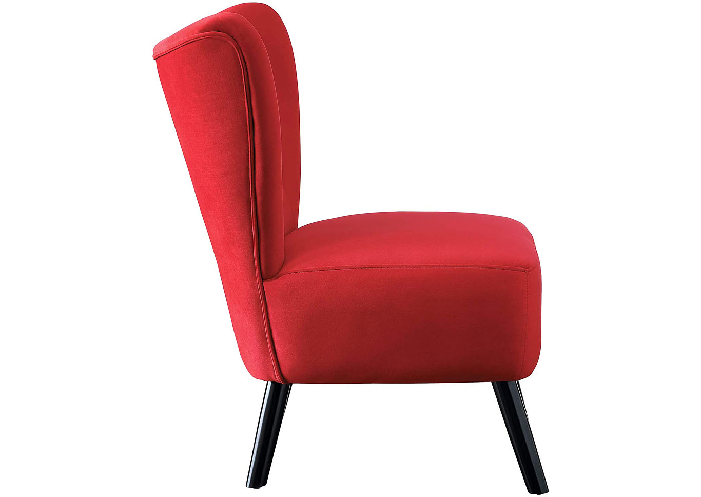 Jackie Velvet Accent Chair - Red,Instore