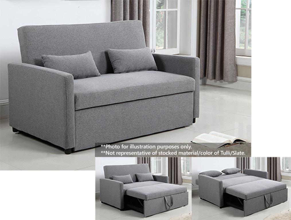Media Love Seat with Pullout Ottoman