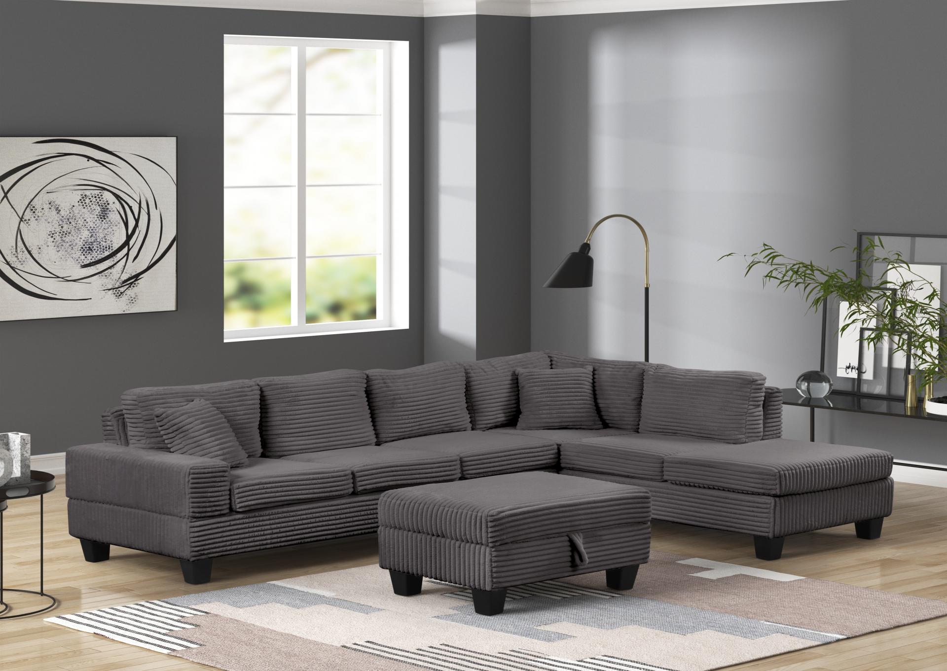 Reversible Gray sofa sectional