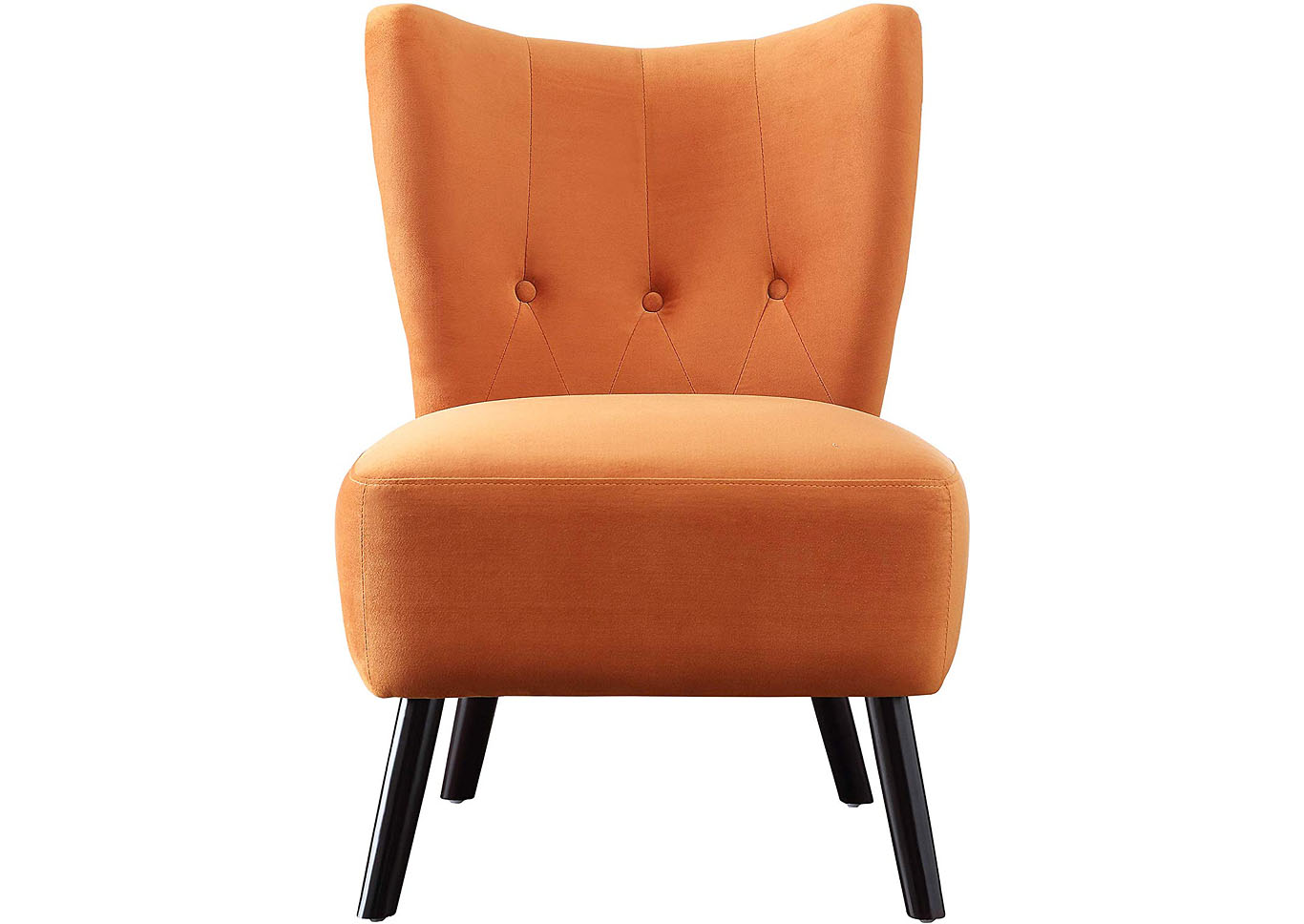 Jackie Velvet Accent Chair - Orange,Instore
