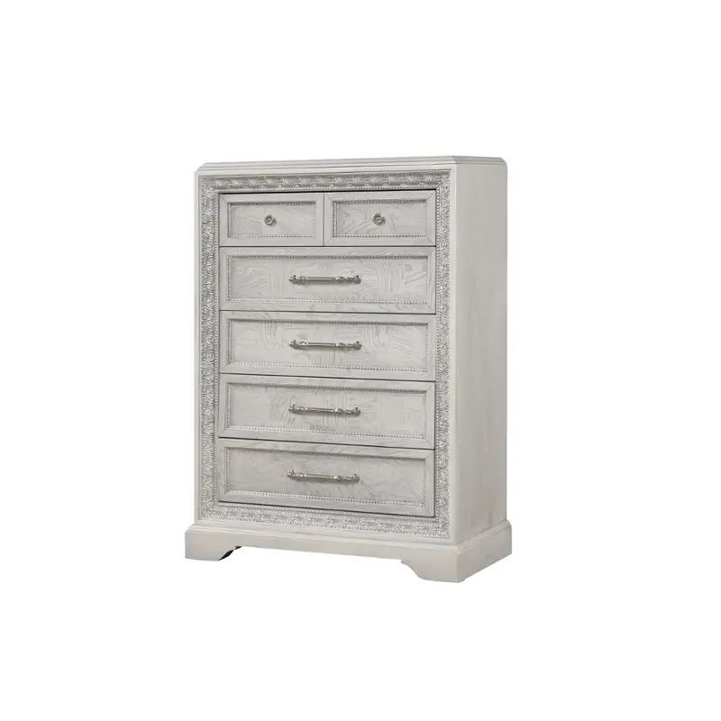 White Large 5 drawer Chest 