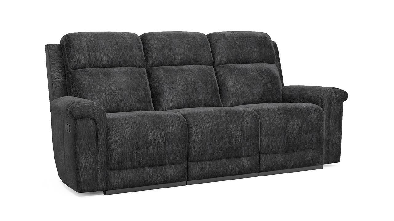Dual Reclining Sofa in Gray Fabric