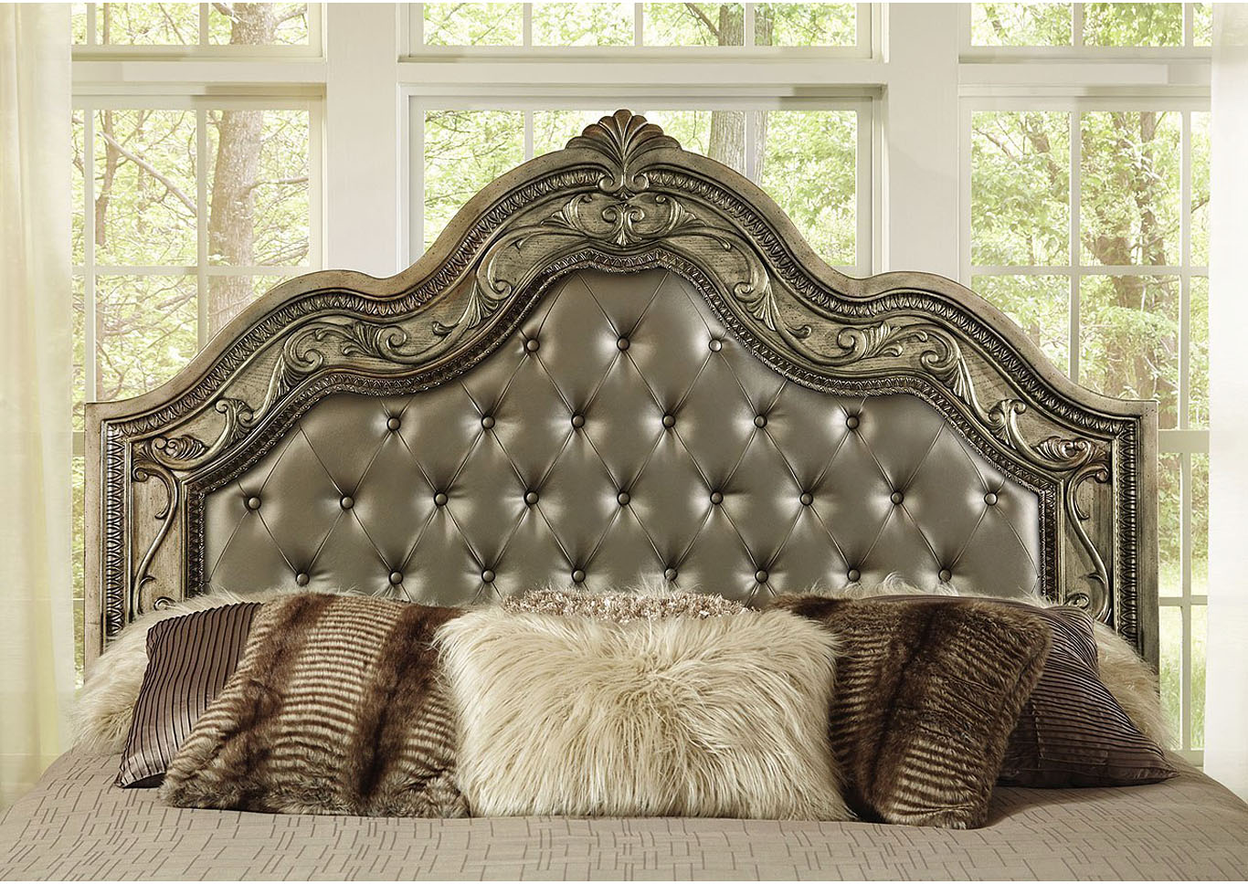 Dorado Padded Panel Bed - Eastern King,Instore