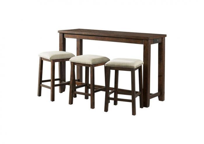 Jax Slim Counter Height Table with 3 Stools,Instore