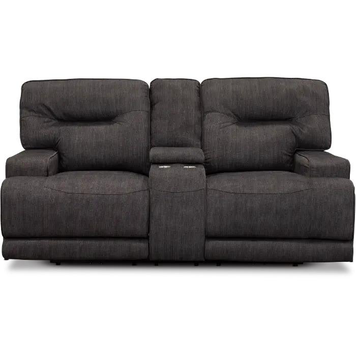 Charcoal Power Dual Reclining Love Seat and Full Sleeper