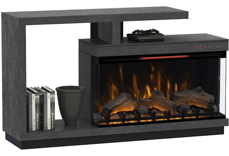 Gray Fireplace with 3D insert