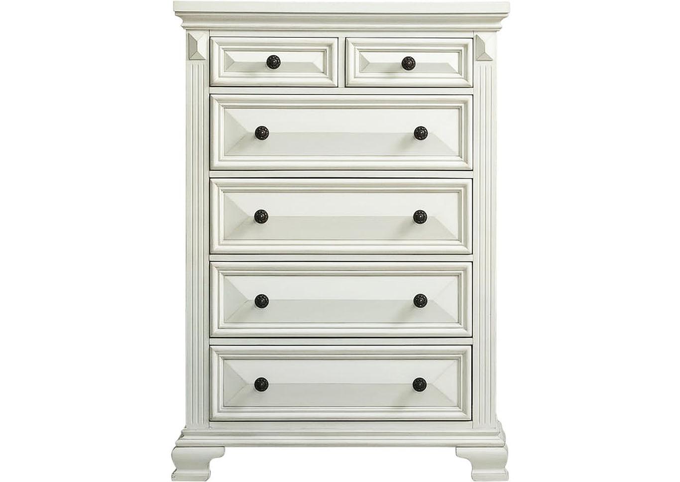 Bridgestone 6 Drawer Chest - White,Instore