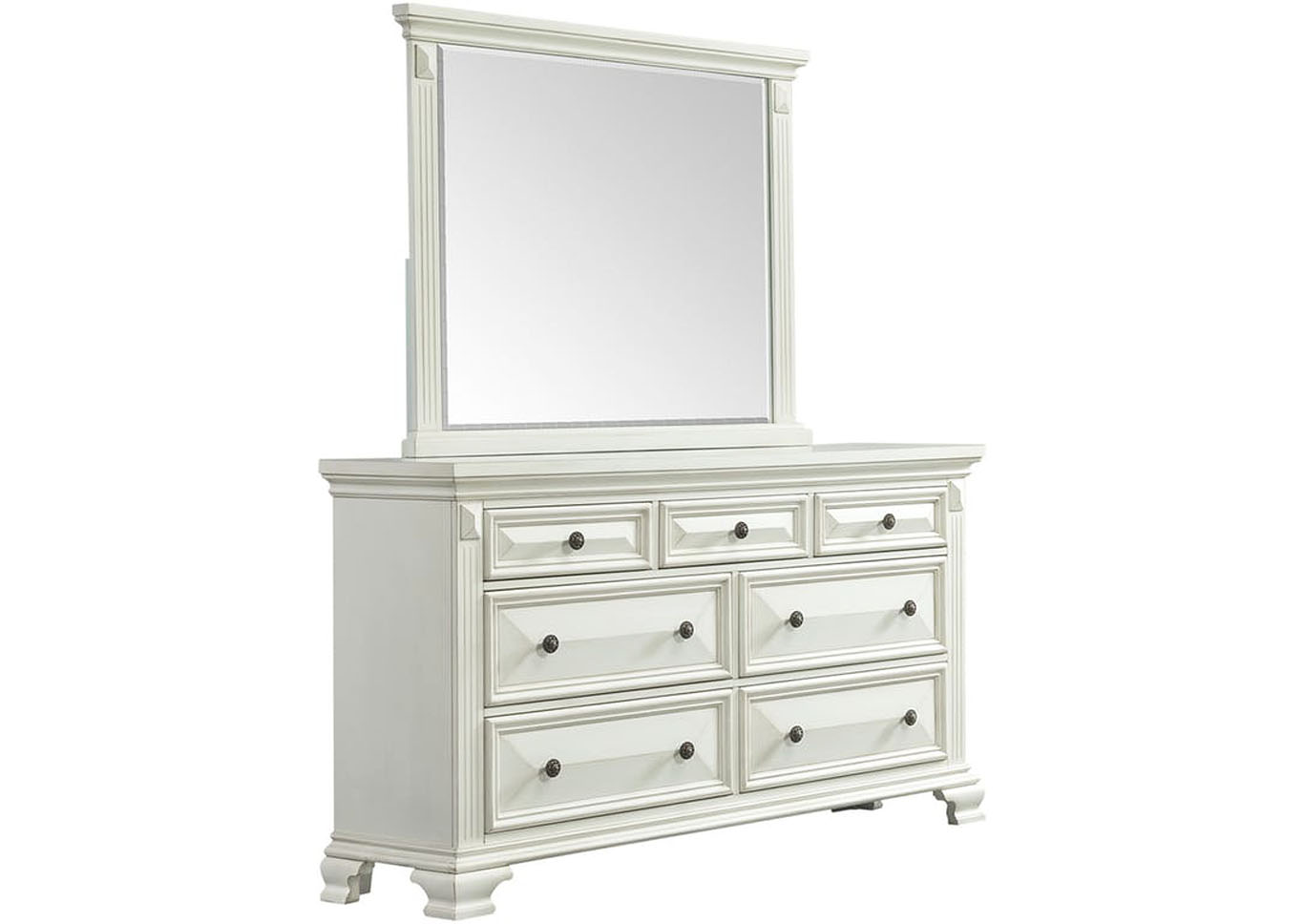 Bridgestone White Panel Bedroom Set - Eastern King,Instore