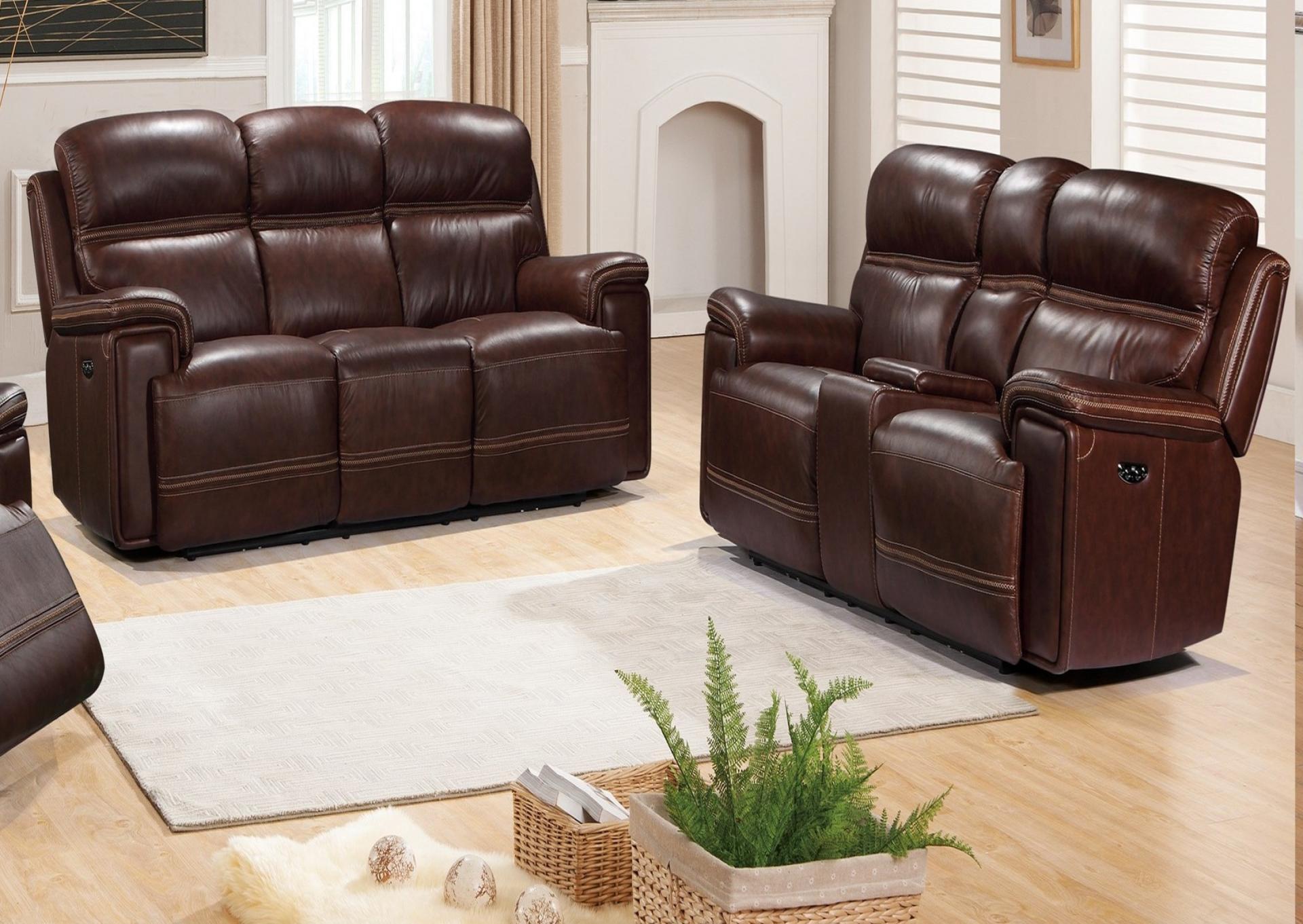 Foot Leather Dual Reclining Sofa, Leather Dual Reclining Sofa