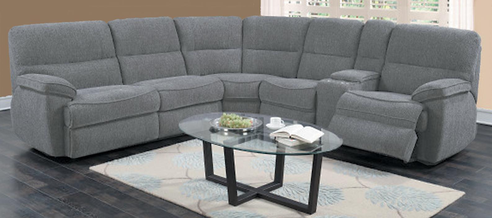 <Medford Sectional with Power Recliners and Sleeper