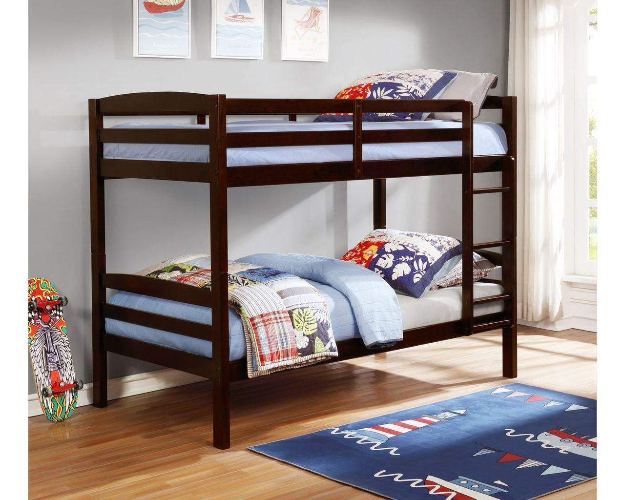 Twin over twin espresso bunk bed