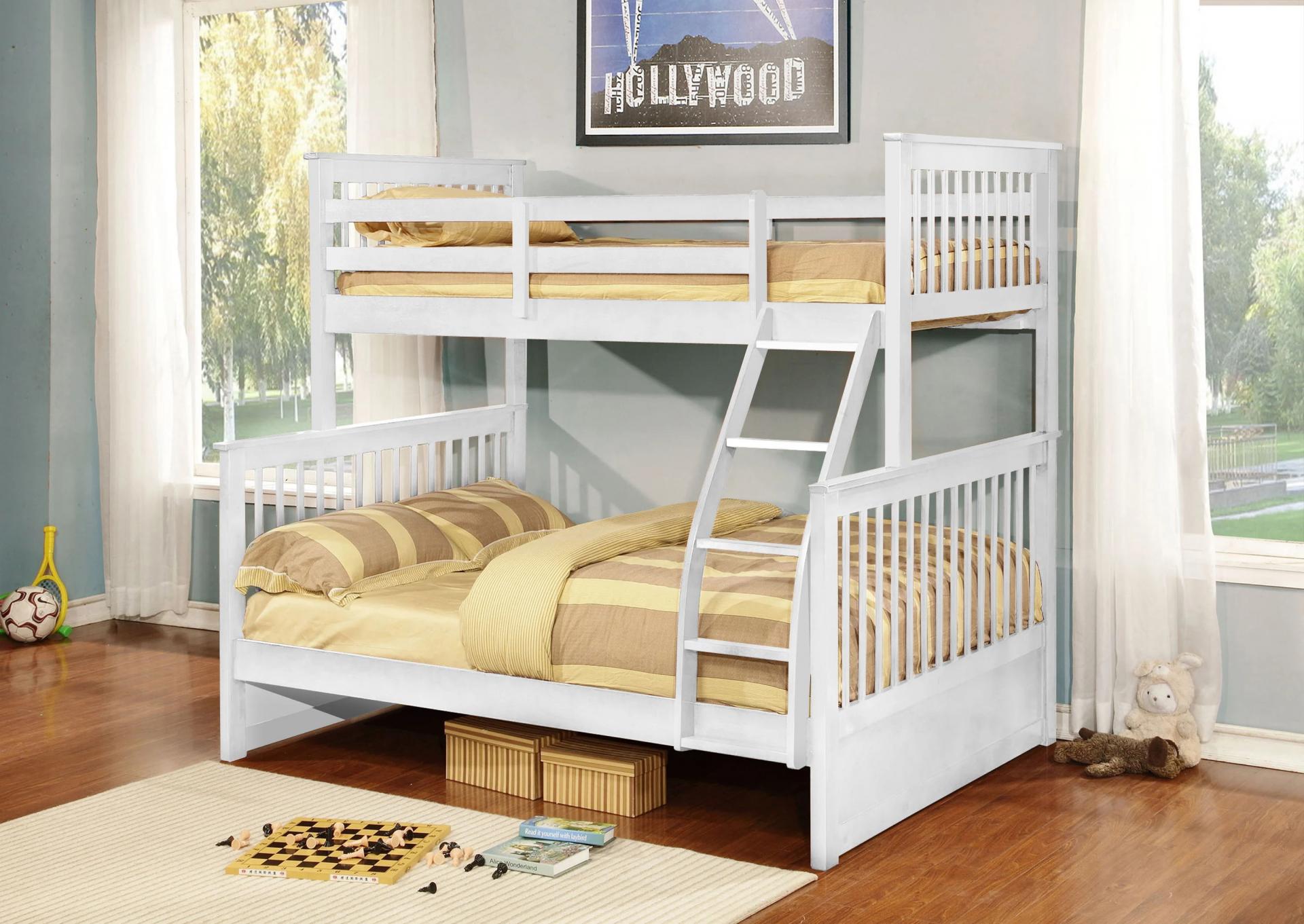 Twin over Full White Bunk Bed