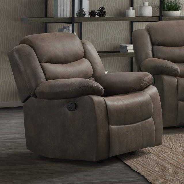 Brown wall hugger recliner