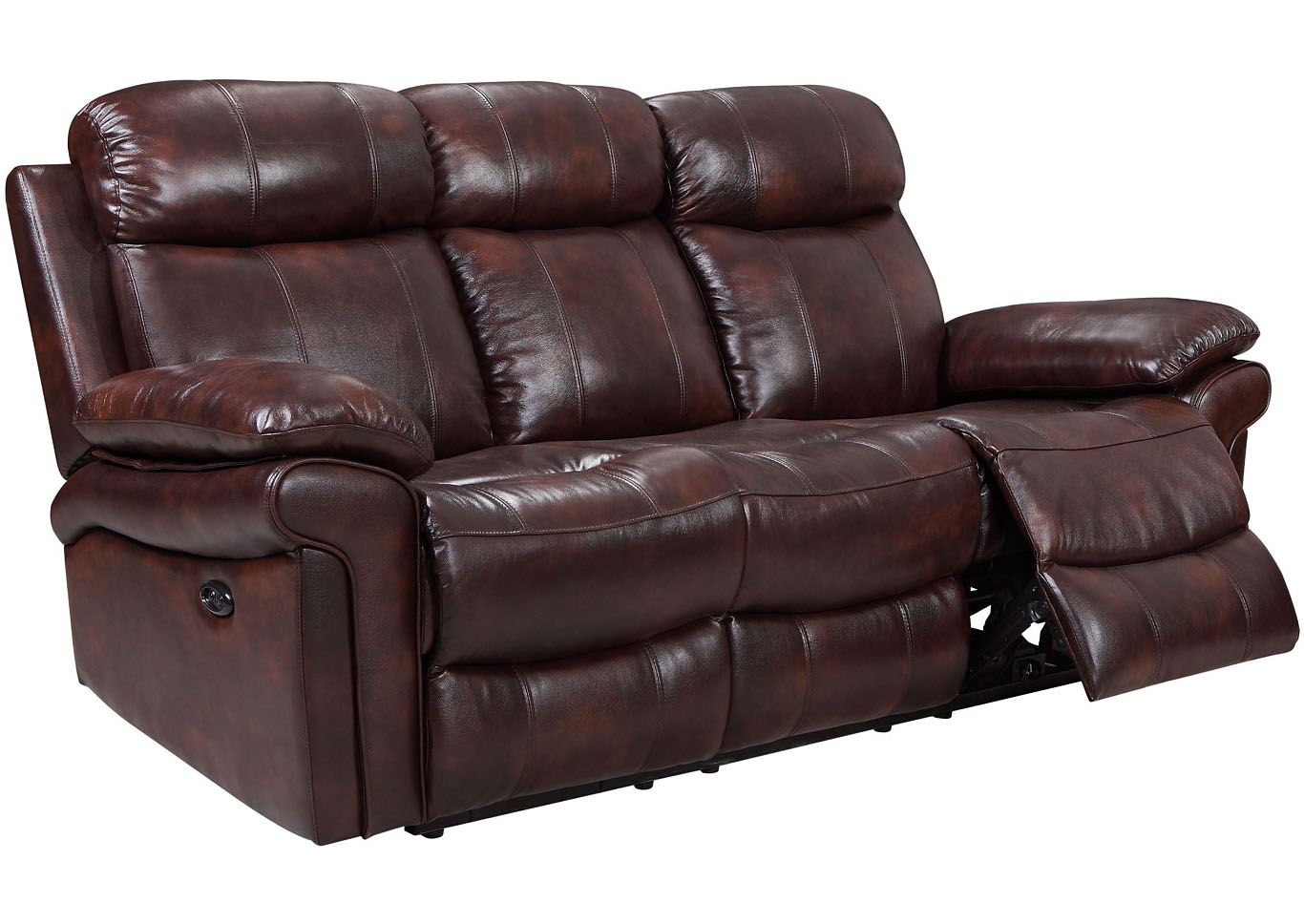 Joplin Top Grain Leather Power Dual Reclining Sofa and Power Dual Reclining Love Seat,Instore