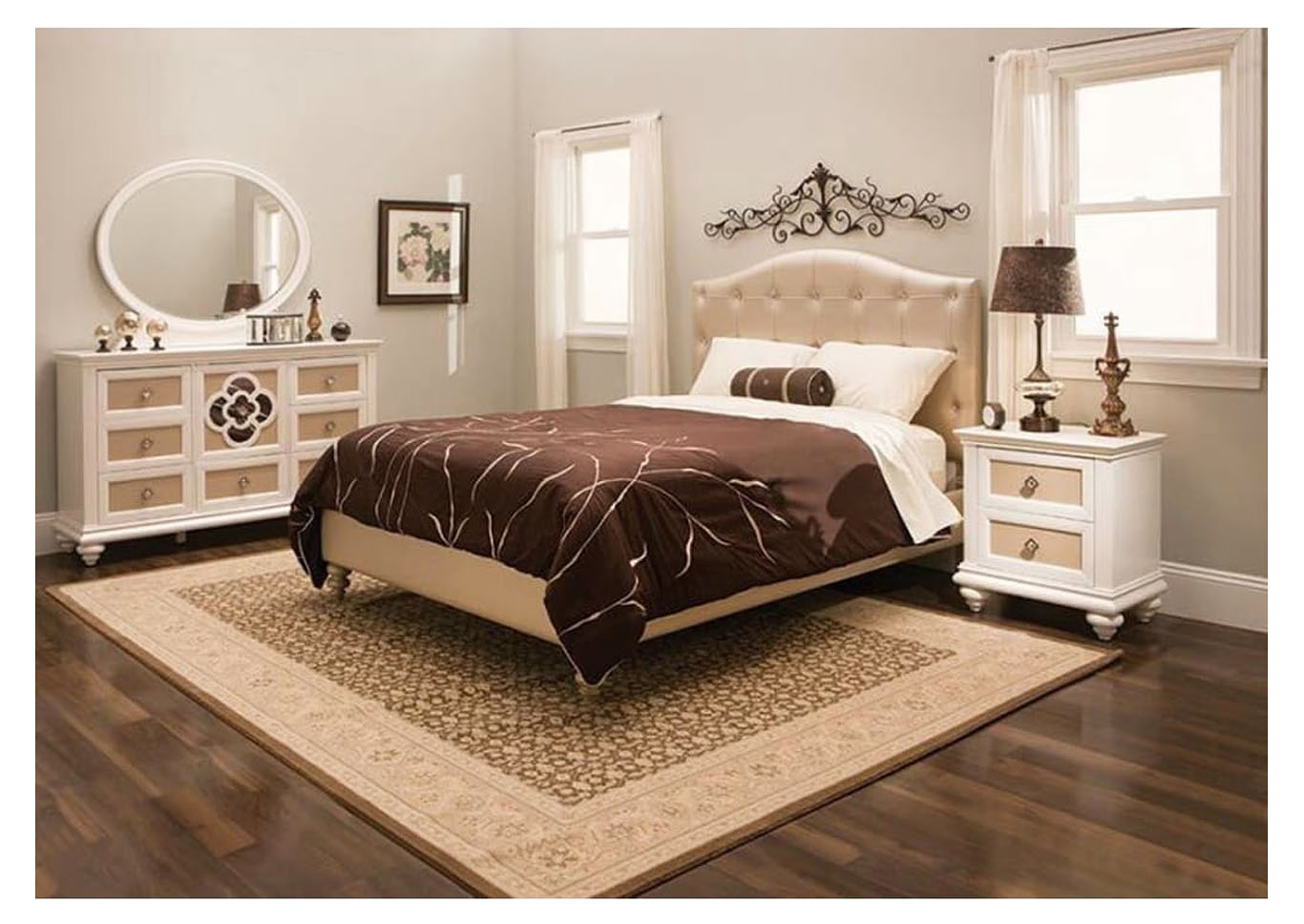 Brianna Upholstered Bed - Full,Instore