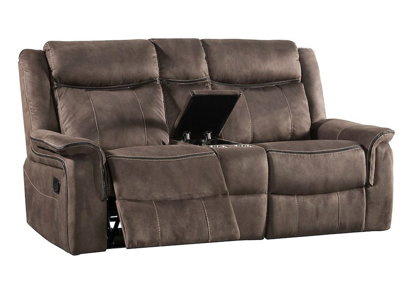 Kisner Dual Reclining Sofa and Dual Reclining Love Seat - Brown,Instore