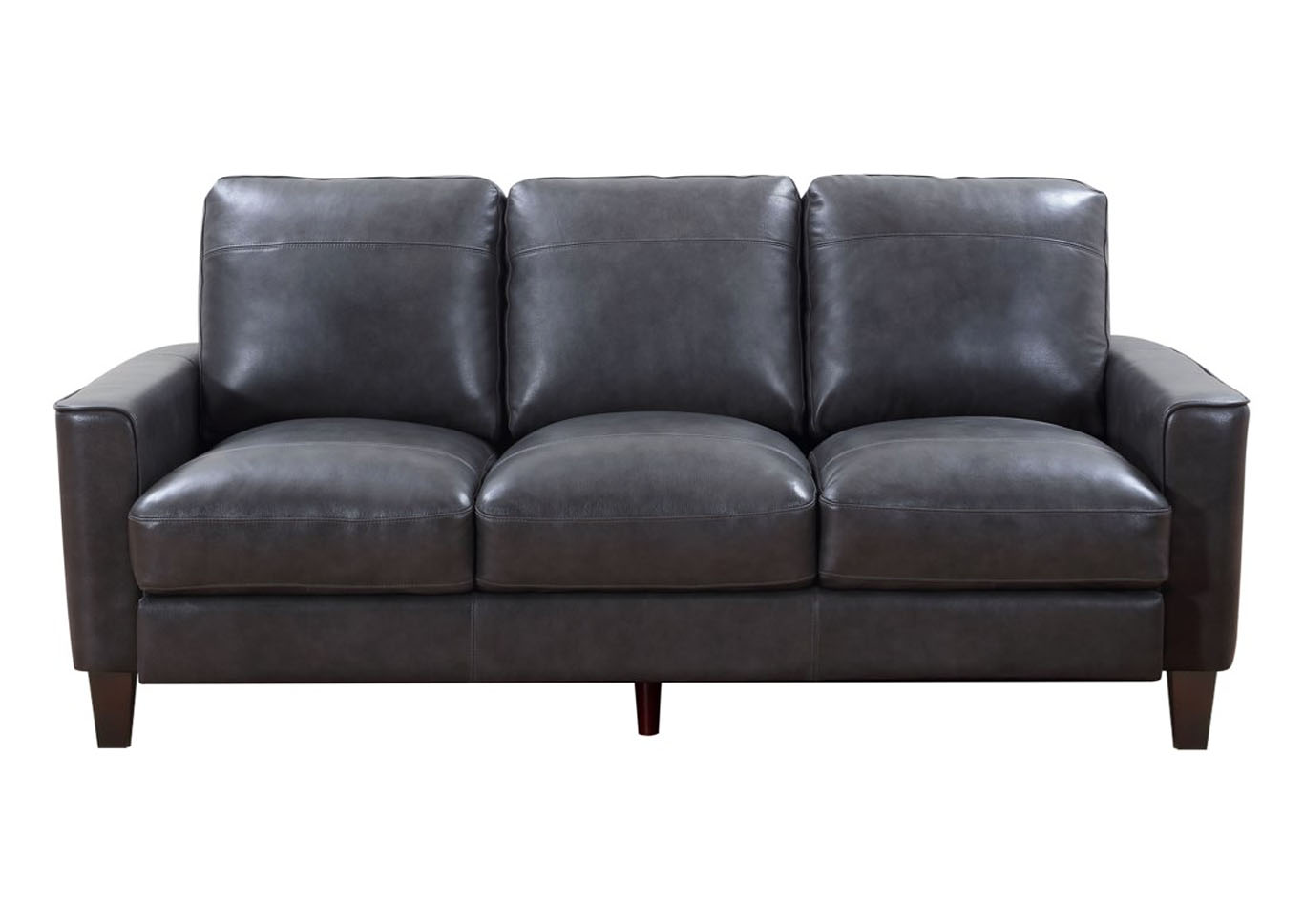Chino Top Grain Leather Sofa and Love Seat - Gray,Instore
