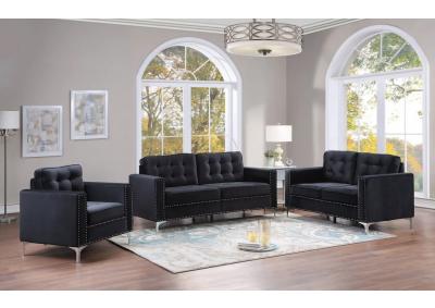 Norma Sofa and Love Seat - Black