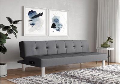 Serta Cannon Click Sofa with USB Charging Station - Gray