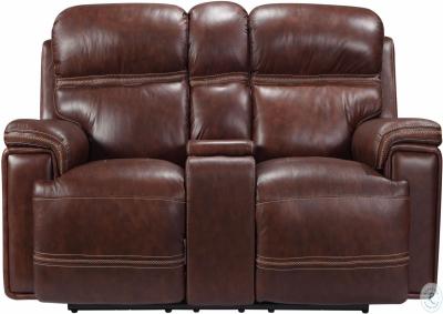 Image for Fresno Power Head and Foot Leather Dual Reclining Love Seat with Console