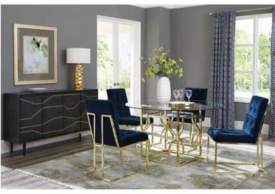 Golden 5pc Dining Room Set - Blue