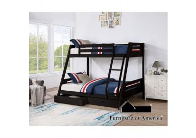 Image for Carolina Twin / Full Bunkbed - Black