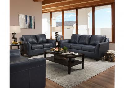 Image for Lane Furniture  Grant Top Grain Leather / Mate Sofa and Love Seat Shale