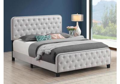 Delight Queen Upholstered Bed - Beige