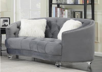 McCall Rounded Love Seat - Gray