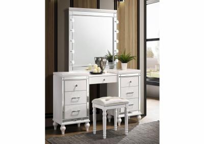Valens White Vanity with Bench