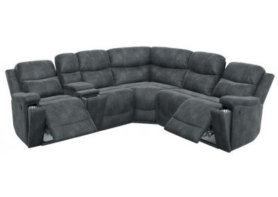 Image for Riverton Dual Reclining Sectional - Gray