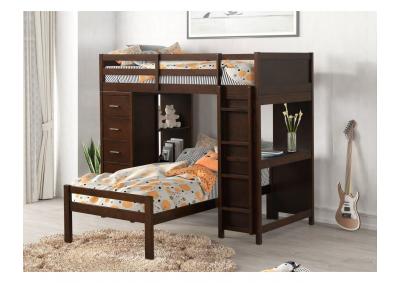 Image for Bonanza Loft Twin / Twin Bunk Bed - Java